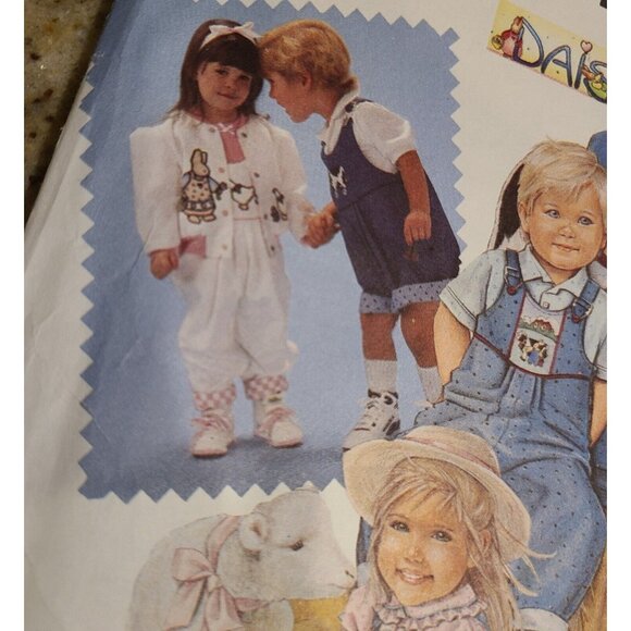 Simplicity 7251 Toddler Overalls Shortalls Jacket Sewing Pattern Size 1-4 Uncut - Picture 3 of 10